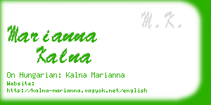 marianna kalna business card